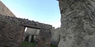 意大利庞贝的废墟建筑的大地基