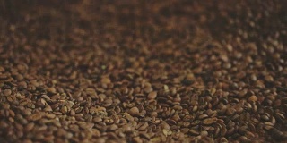 关闭在干燥机中干燥的咖啡豆