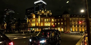 东京站的交通堵塞时间流逝