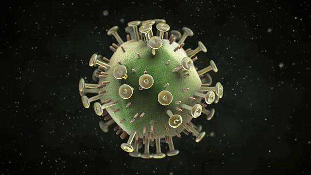 一个hiv病毒的3D动画