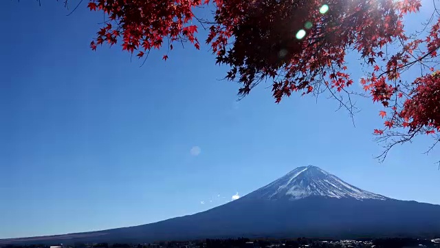 富士山秋季湖景