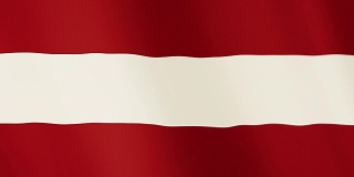奥地利国旗飘扬的动画。全屏。国家的象征