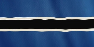 博茨瓦纳国旗飘扬的动画。全屏。国家的象征