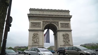 凯旋门， 巴黎视频素材模板下载
