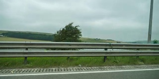从车窗往外看，英国英国高速公路m62