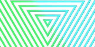几何霓虹三角形抽象循环运动背景绿蓝色