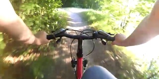 去pro - action相机在森林自行车