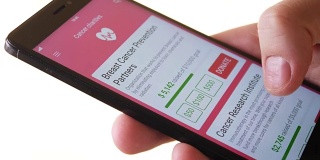 使用智能手机应用程序向癌症慈善机构进行慈善捐赠