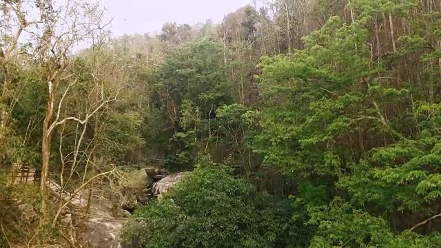 热带雨林空中瀑布
