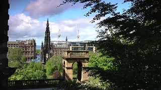 爱丁堡市中心的全景，视频素材模板下载