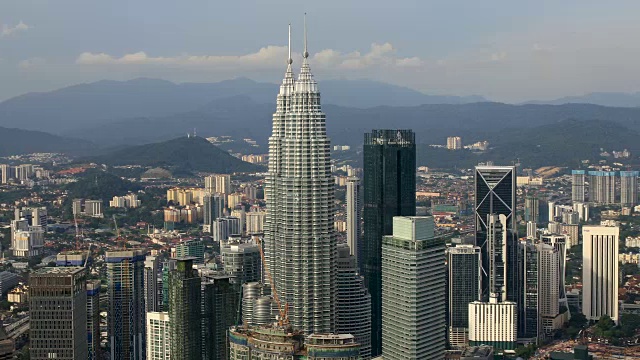 吉隆坡双塔和城市景观