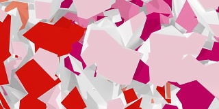 4 k。抽象的数字背景。有粉色，白色和红色的版本。无缝循环。