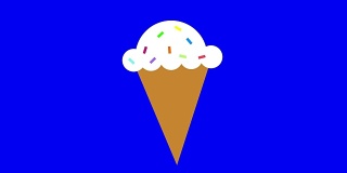 冰淇淋出现后左右摇晃色度键，屏幕变蓝