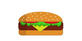 牛肉汉堡出现，然后吃运动图形可按键背景