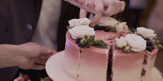 蛋糕。糖果棒婚礼，糖果自助餐