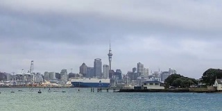 4K延时放大:奥克兰是新西兰著名的地标。
