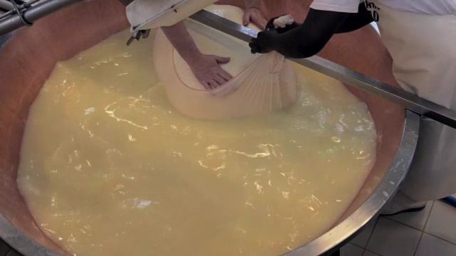 制作帕尔马干酪，成形