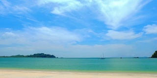 热带海滩，蓝天