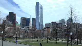 市中心十字路口-波士顿，马萨诸塞州视频素材模板下载