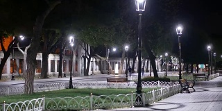 夜灯城市公园