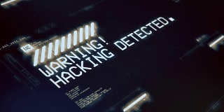 黑客攻击正在进行，电脑屏幕上出现警告信息，数据丢失，网络犯罪