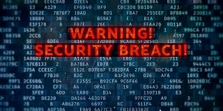 红色警告信息，安全漏洞，数据盗窃，黑客背景
