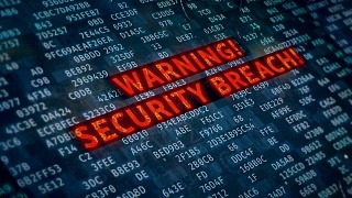 安全漏洞，屏幕上出现红色警告文字，系统遭到攻击，黑客攻击视频素材模板下载