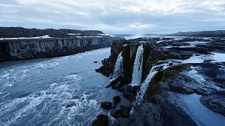 冰岛强大的塞尔福斯瀑布视频素材模板下载