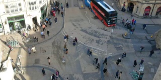 4k英国牛津城俯视图，英国时间流逝