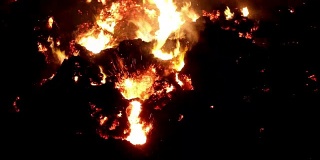 夜间森林起火