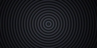 同心黑圆扩展无缝循环3D渲染