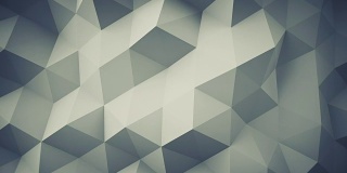 多边形几何灰色表面无缝循环三维动画