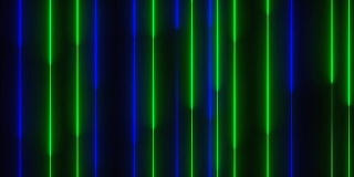 许多垂直霓虹照明线，抽象的电脑生成背景，3D渲染