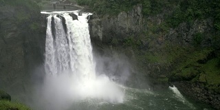 华盛顿州斯诺夸尔米瀑布，4K超高清