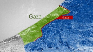 加沙地带的地图视频素材模板下载