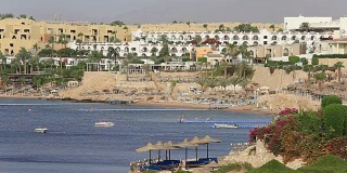 度假胜地附近的海滩和红海的塞奈尔，沙姆沙伊赫，埃及