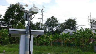 监测农田风速、湿度的风速、气象气象站视频素材模板下载