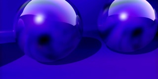 蓝色球体滚动运动图形