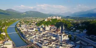 萨尔茨堡城市鸟瞰图