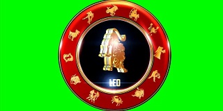 狮子座3d黄金黄道星座印度占星术