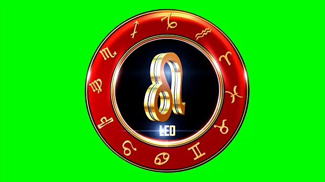 Leo 3d golden Zodiac sign (Western astrology)