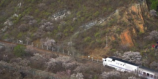 鸟瞰居庸关长城壮丽的景观，北京，中国