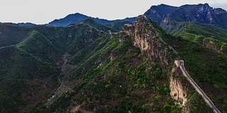 鸟瞰居庸关长城壮丽的景观，北京，中国