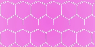 动画科技科幻六角形背景环粉红色