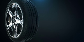 4k质量的3d动画轮胎背景与漂亮的光和无缝循环。