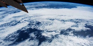 从国际空间站上看到的地球。从太空观察美丽的地球。美国宇航局延时从太空拍摄地球。这段视频由美国宇航局提供。
