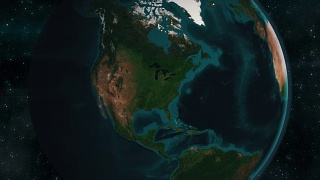 地球转向北美视频素材模板下载