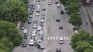 大道园路-É里斯é,视图从Arc de Triomphe视频素材模板下载