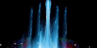 在索契奥林匹克公园唱歌音乐喷泉。