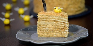 自制酸奶油蜂蜜蛋糕